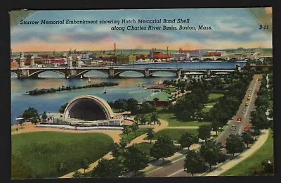 Boston Massachusetts Storrow Showing  Hatch Memorial Band Shell Post Card • $2.75