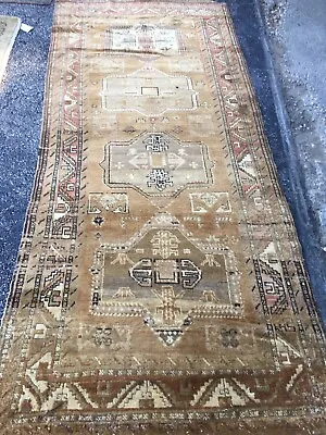 Antique Oriental Rug - 4x8 - Beige - Handmade - Wool • $450