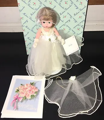 Madame Alexander 8  Bride Doll Blonde Original Box Veil Garter Tag • $14.99