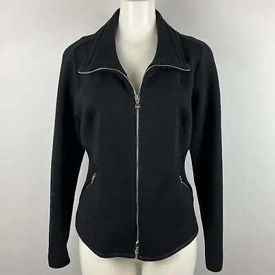 D. EXTERIOR Women's Wool Knit Jacket Black Lined Made In Italy Size Medium • $85