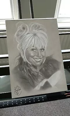 Barbara Windsor Carry On Actress Hand Drawn Art Print Pencil Canvas Gift A3 • £20