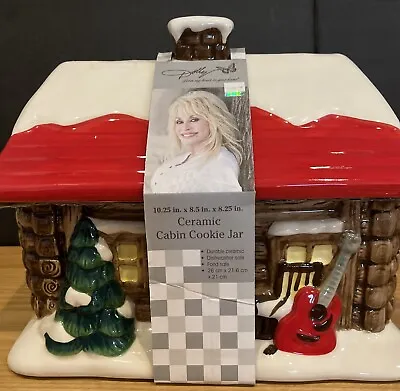Dolly Parton Limited Edition Christmas Childhood Cabin Cookie Jar New Ceramic • $50
