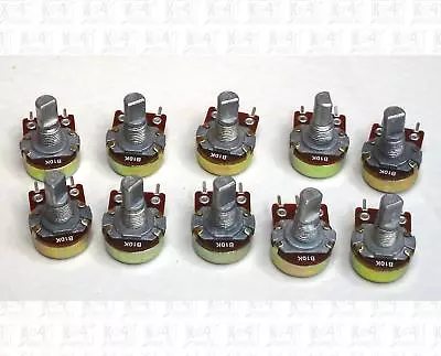 GH 10K Ohm Mini Pots Potentiometers B10K B10K No Nuts Lot Of 10 For Guitar Amp • $3.85