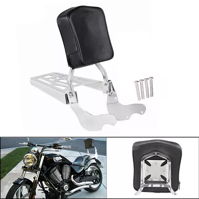 Sissy Bar Backrest Pad W/Luggage Rack Fit For Victory Vegas Kingpin 2003-Later • $143.98