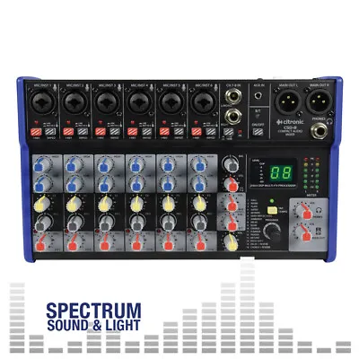 £142 • Buy Citronic Compact Mixer With BT Receiver + DSP Effects [170.877UK] Mixing Desk Co