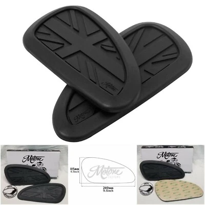 $59.99 • Buy Black Motone Union Jack Gas Tank Knee Pads Triumph Bonneville Scrambler Thruxton