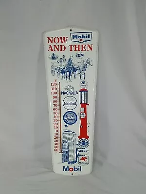 Vintage Mobil Gas Thermometer Sign Advertising  1993 • $26