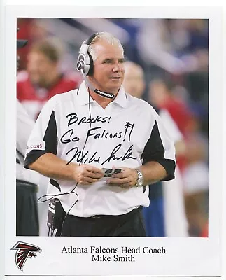 Mike Smith Signed 8x10 Photo Autographed Atlanta Falcons Football Coach • $40