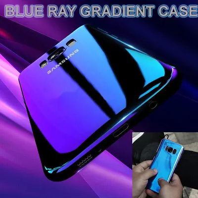 Blu Ray Gradient Colour Mirror Case Cover For IPhone & Samsung Galaxy Models UK  • £2.99