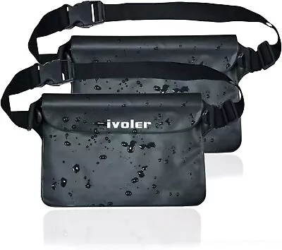 IVoler 2 Pack Waterproof Pouch Universal Case Dry Bag Beach Phone Camera Cash UK • £11.99