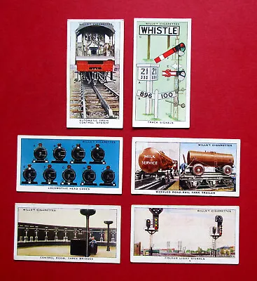 Wills  six Vintage  1938 Cigarette Cards   Railway Equipment  2-18-23-36-48-49 • £1.49