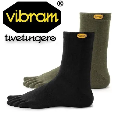 £14.45 • Buy Vibram Five Fingers 5 Toe Merino Wool Crew Socks Unisex Outdoor Comfort Socks