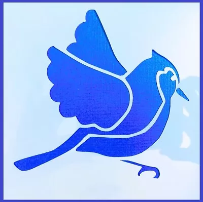 Flexible Stencil *BLUE BIRD* Card Making Crafts Flying Bird Small Or Medium • $3.20