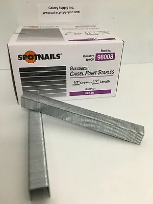 SPOTNAIL 98008     80 Upholstery Staples  1/2  Leg 10000 Pcs/box • $29.50