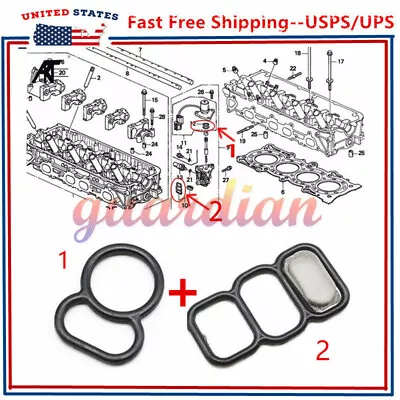 For Honda 94-02 Accord Upper & Lower Spool Valve VTEC Solenoid Gasket 917-170 • $5.98