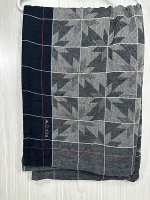 $25 • Buy Delta First Class Throw/Blanket Blue Star & Plaid By John Horsfall 69 X 49.5 