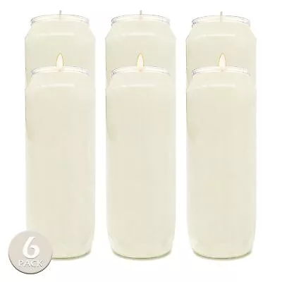 9 Day White Prayer Candles 6 Pack - 7  Tall Pillar Candles For Religious Me... • $58.36