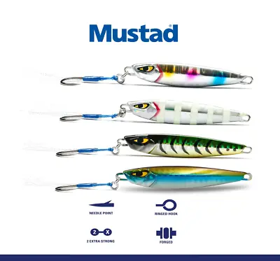 Mustad Tracershot Fishing Grams Casting Trolling Vertical Slow Pitch Jigs COLORS • $9.99