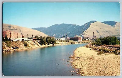 Missoula Montana - Scene  Showing The Missoula River - Vintage Postcard • $4.49