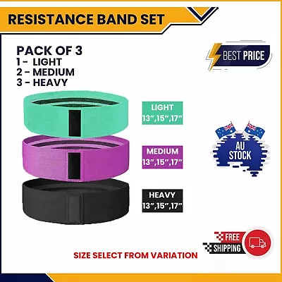 $14.49 • Buy NEW Resistance Booty Bands Fabric Hip Circle Workout Exercise Loop Guide Yoga AU