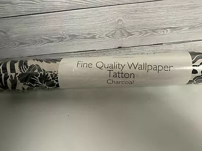 1 Roll Laura Ashley Tatton Charcoal Wallpaper Batch No W064700-A/2 10m X 53cm • £20.29