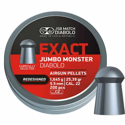 JSB Exact Jumbo Monster .22 REDESIGNED Air Rifle Pellets Full Tin Of 200 5.52 • £12.95