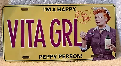  I Love Lucy License Plate VITA GRL Peppy Person Lucille Ball Collector Series • $7.99
