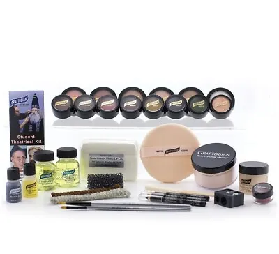 Graftobian Deluxe Student Theatrical Stage Make-Up Kit - Choose Your Options • £84.80
