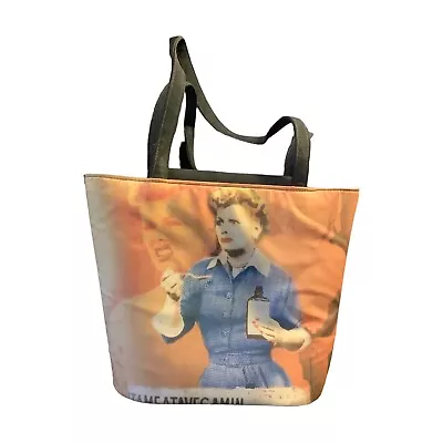 Vintage Retro I Love Lucy Purse Bag Iconic Vita Meata Vegamin Scene 10.5”Wx 8”H • $29.95