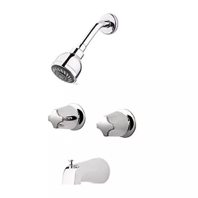 Pfister LG03-6110 2 Tub & Shower Faucet With Metal Knob Handles Polished Chrome • $93.63