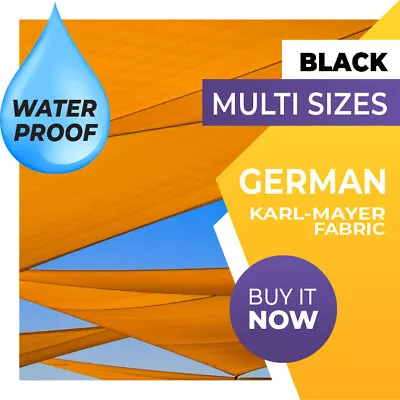 $88.90 • Buy Shade Sail Waterproof Rectangle Square Triangle Right Angle Black
