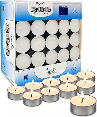 Tea Lights Candles - 200 Bulk Candles Pack - Tea Lights - European Made T • $43.99