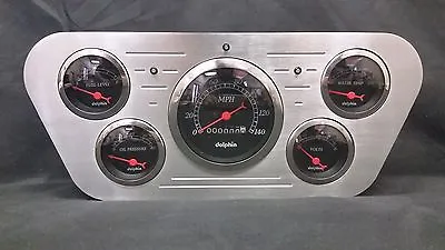 1953 1954 1955 Ford Truck 5 Gauge Billet Dash Cluster Set Insert Black • $279