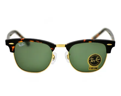 Ray-Ban RB3016 Clubmaster Classic Tortoise Frame Green Lenses 51mm • $65.99