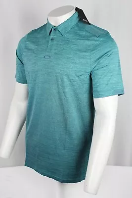 Oakley Men's Gradient Gravity Polo 2.0 Golf  Shirt Size Small Wave Blue Heather • $27.99