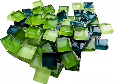 100 Pieces Bulk Mosaic Tiles Assorted Color Opaque Mosaic Glass Crafts Supplies  • $8.22