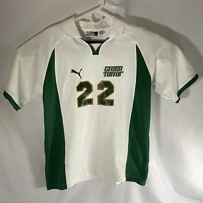 Vintage McDaniel College Green Terror Soccer Jersey Large Puma • $69.97