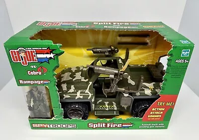 GI Joe Vs Cobra SPLIT FIRE  Vehicle & RAMPGE Figure Spy Troops Hasbro 2003 • $68