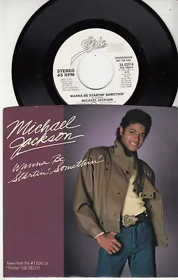 Michael Jackson - Wanna Be Startin' Somethin' - Promo Epic Records 45 Wps • $8.99