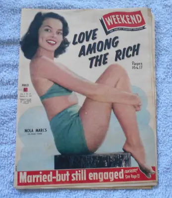 #AA. AUST.  WEEKEND MAGAZINE 23rd February 1957 WEAR MARILYN MONROE ARTICLE • $40