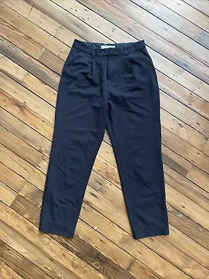 Mango Navy Blue Work Trousers 36 / 8 Small • £4.99