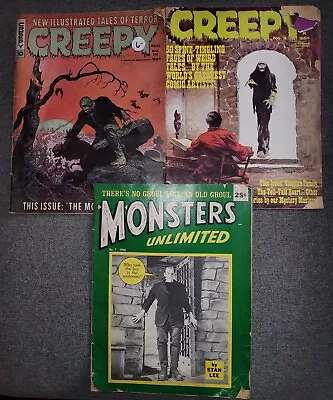 (3) Creepy Magazine #3#10 1965/ Monsters Unlimited Marvel #7 Lot • $9.99