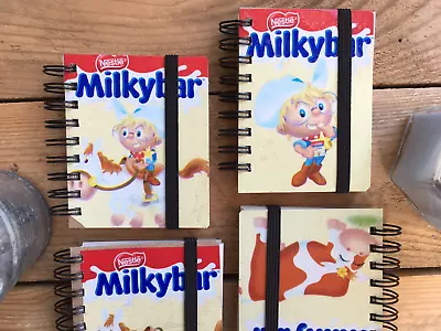 Upcycled/Recycled Mini Vintage Milkybar Buttons Notebook • £6