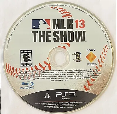 MLB 13: The Show (Sony PlayStation 3 2013 PS3) DISC ONLY | NO TRACKING | M349 • $3.99