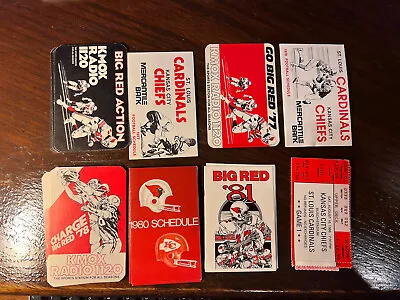 KC Chiefs STL Cardinals NFL Football Schedule Tickets Vintage Pick From List • $7.99