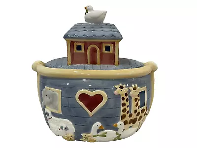 Large Noah's Ark Ceramic Cookie Jar Certified International Susan Winget CIC VGC • $20