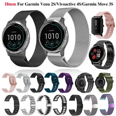 18mm Watch Strap Wrist Band For Garmin Vivoactive 4S Vivomove 3S Venu 2S 3S 255S • $8.99