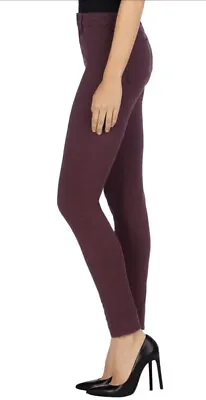 J BRAND JEANS 485 LUXE SATEEN SUPER SKINNY  Pants In Deep Mulberry SIze 27 $188 • $13.49