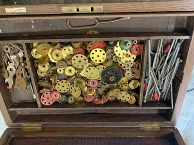 £80 • Buy Vintage Meccano Job Lot In A Box Lots Of Cogs And Gears Workshop Clear Out! 