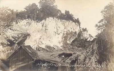 A View Of The Limestone Quarry Leicester Junction Vermont VT RPPC 1910 • $14.95